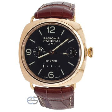 Panerai Radiomir Special Edition 10-Days GMT Rose Gold Watch PAM00273 Box Papers