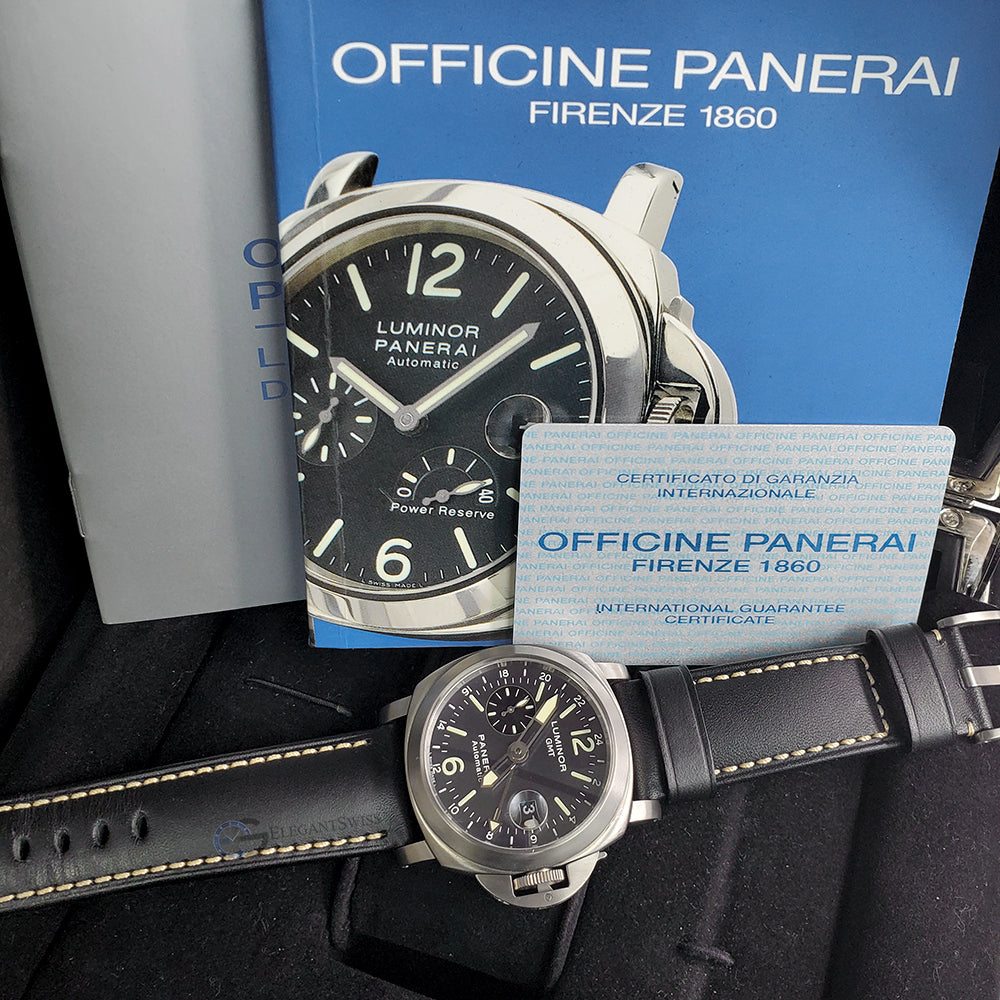 Panerai Luminor GMT 44mm Titanium Mens Watch PAM 00089 Box Papers