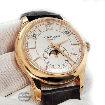 Patek Philippe Annual Calendar 40mm White Dial Rose Gold Watch 5205R-001 Box Papers