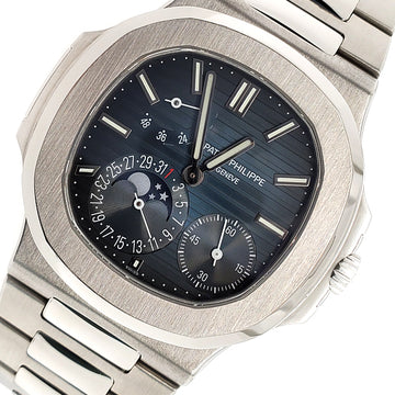 Patek Philippe Nautilus Moohphase 40mm Blue Dial Stainless Steel Watch 5712/1A Box Papers 2013