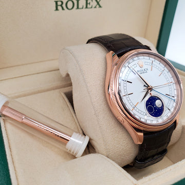 Rolex Cellini Moonphase 39mm 50535 Everose Gold Watch 2021 Box/Papers/Pin Pusher