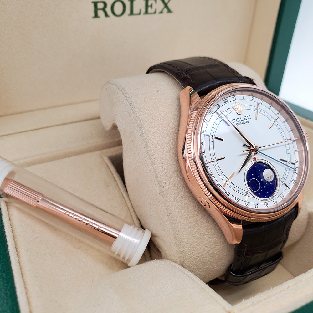 Rolex Cellini Moonphase 39mm 50535 Gold Watch Box/Papers/
