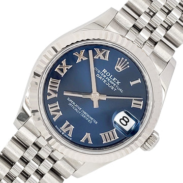 Unworn Rolex Datejust 31mm 278274 Blue Roman Dial Stainless Steel Jubilee Watch 2022 Box Papers