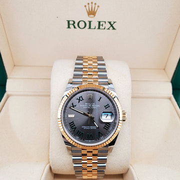 Rolex Datejust 36mm Green Slate Wimbledon Dial 126233 Watch 2021 Box Papers