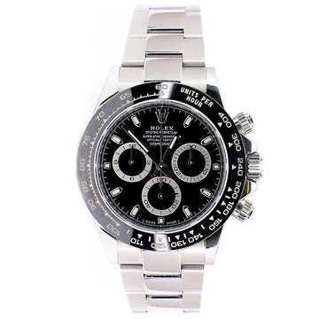 Rolex Steel Cosmograph Daytona 40mm Watch - Black Index Dial - 116500LN bk