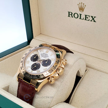 Rolex Cosmograph Daytona 40MM Yellow Gold Panda Dial Watch 116518