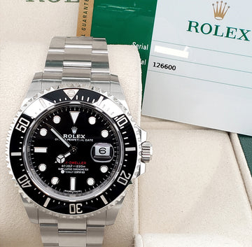 Rolex Sea-Dweller 43mm Stainless Steel Black Dial 50th Anniversary 126600 Box Papers
