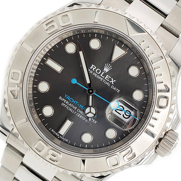 Rolex Yacht-Master 40mm Dark Rhodium Dial/Platinum Bezel/Steel Oyster Watch 116622 Box Papers