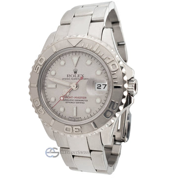 Rolex Yacht-Master 29mm Rolesium - Platinum Dial/Bezel - Stainless Steel Ladies Watch 169622
