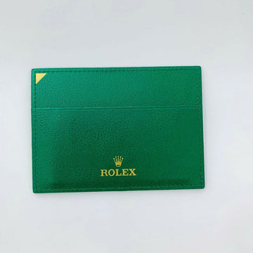 Rolex Green Leather Card Holder/Wallet , 100% Authentic, FREE SHIPPING