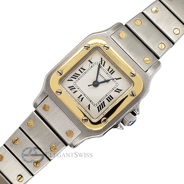 Cartier Santos 24mm Steel Yellow Gold Ladies Automatic Watch
