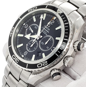 Omega Seamaster Planet Ocean 45.5mm Co-Axial Chronograph Black Dial Watch 2210.50.00