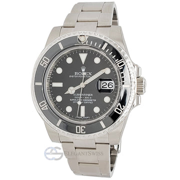 Unworn Stickered Rolex Submariner Date 40mm Black Dial Stainless Steel Watch 116610LN Box Papers