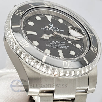 Unworn Stickered Rolex Submariner Date 40mm Black Dial Stainless Steel Watch 116610LN Box Papers