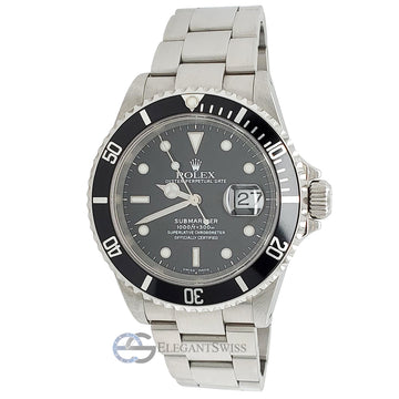 Rolex Submariner Date 16610 40mm Black Dial Stainless Steel Watch 2001 Box Papers