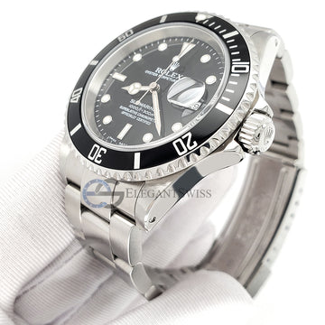 Rolex Submariner Date 40mm Black Dial Stainless Steel Watch 16610