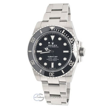 Rolex Submariner 40MM No-Date Black Dial  Stainless Steel Watch 114060 Box Papers