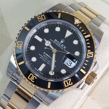 Rolex Submariner 40mm Two-Tone Yellow Gold/Steel Black Dial Watch 116613LN Box Papers