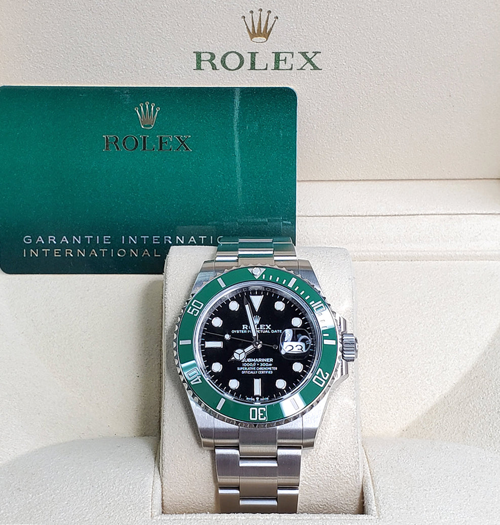 Rolex Steel Submariner Date Watch - The Starbucks - Green Bezel - Blac –  Luxury Time NYC