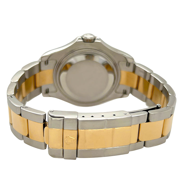 Rolex Yacht-Master Midsize 35mm White Dial Yellow Gold Steel Watch 168