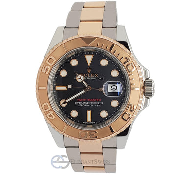 Rolex Yacht-Master 116621 Black Dial Two-Tone Rose Gold and Steel 40mm Watch