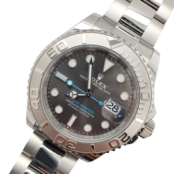 2022 Unworn Rolex Yacht-Master 40MM Platinum/Steel Dark Rhodium Dial Watch 126622 Box Papers