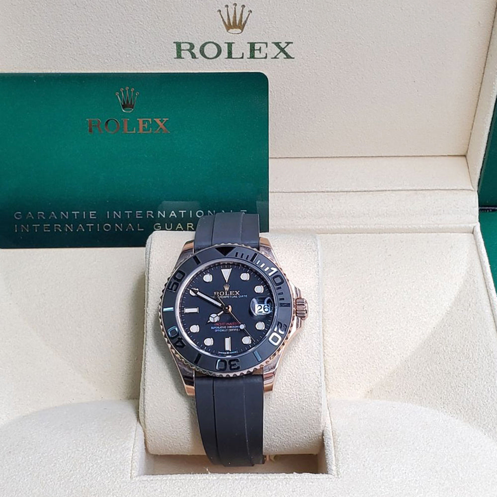 Rolex Yacht-Master 268655 37mm Rose Gold Oysterflex Watch - Luxury
