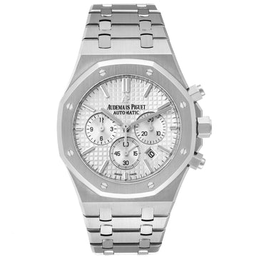 Audemars Piguet Royal Oak 41mm Chronograph Silver Dial Watch with Box Papers 26320ST.OO.1220ST.02