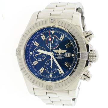 Breitling Super Avenger Chronograph Blue Dial 48MM Automatic Stainless Steel Bezel Mens Watch A13370
