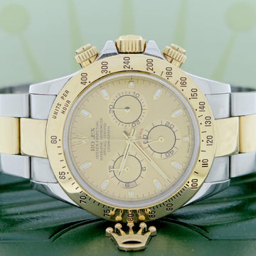 Rolex Cosmograph Daytona 2-Tone 18K Yellow Gold/Stainless Steel 40mm Automatic Oyster Mens Watch 116523