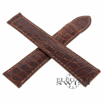 Genuine Cartier Crocodile Shiny Brown Leather Strap KD20GD30 18MM
