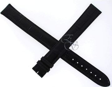 Cartier Alligator Leather Black 20 mm EXTRA LONG Watch Strap Band Model KD98ZK97